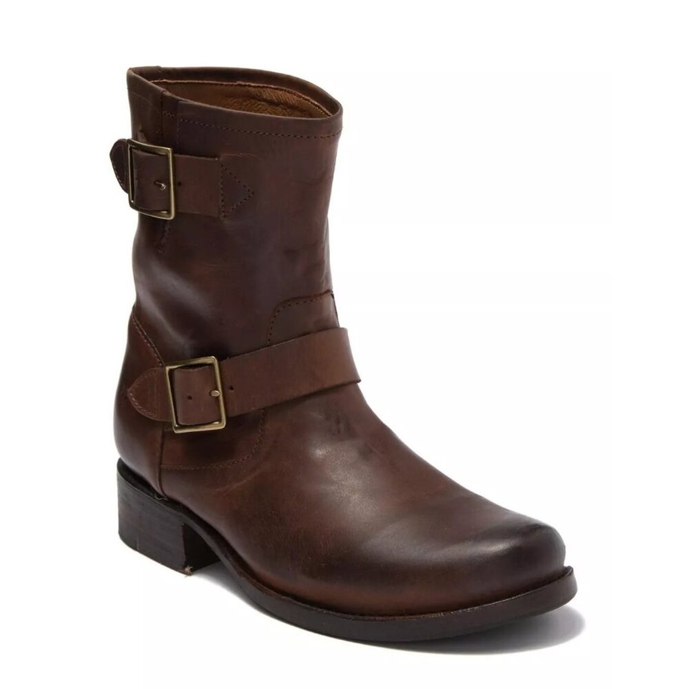 New! Frye Vicky Engineer Boot Brown Leather 3478818 Sz 8.5 B